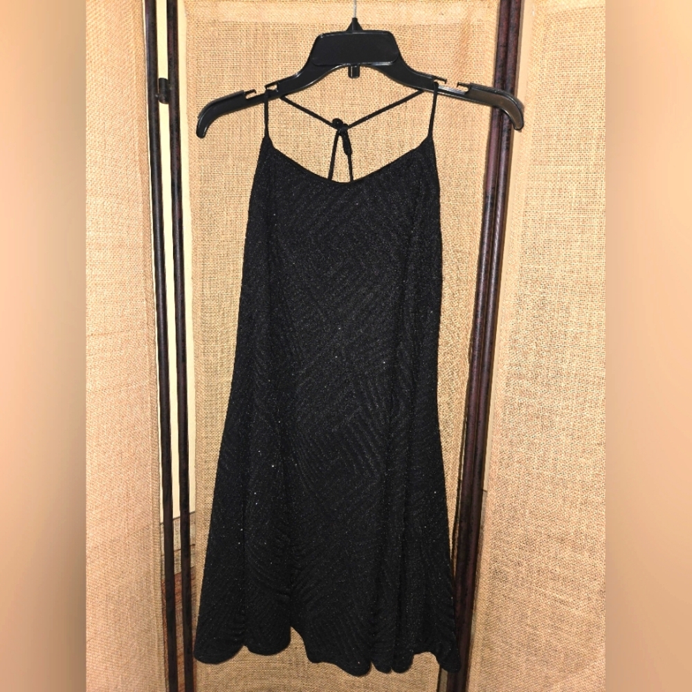 Vintage 90s Y2K Women's Skater Black Sleeveless Dress - Picture 1 of 4